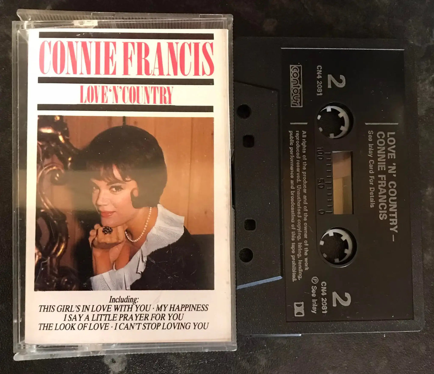 Connie Francis, Love 'n' Country Album, Contour, CN4 2081, Vintage Cassette Magretro