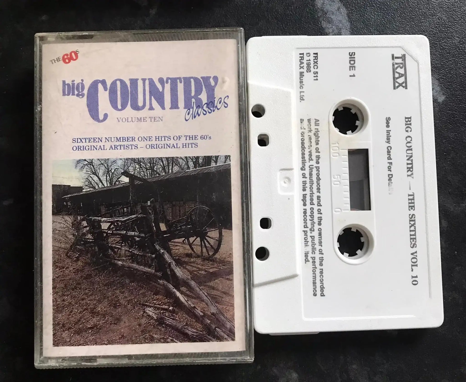 16 Big Country Classics, The Sixties Vol 10, trxc511, TRAX, Vintage Cassette Magretro