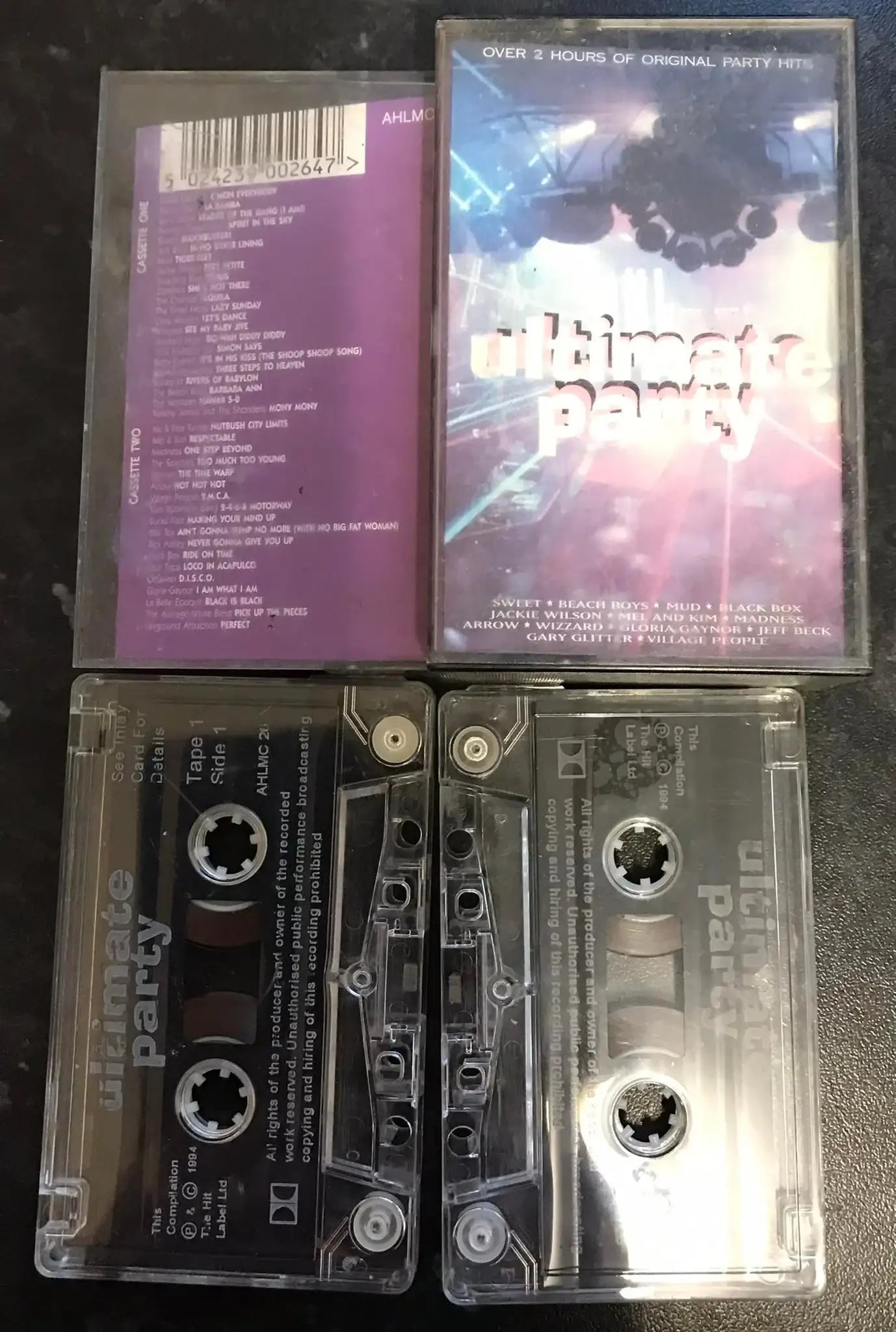 Ultimate Party Double Cassette Album, The Hit Label, AHLMC26, Vintage Cassette Magretro