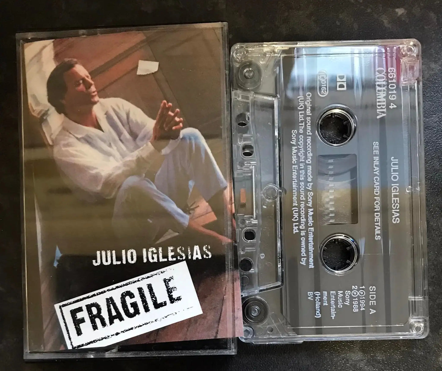 Julio Iglesias, Fragile Single, Columbia, 661019 4, Vintage Cassette Magretro