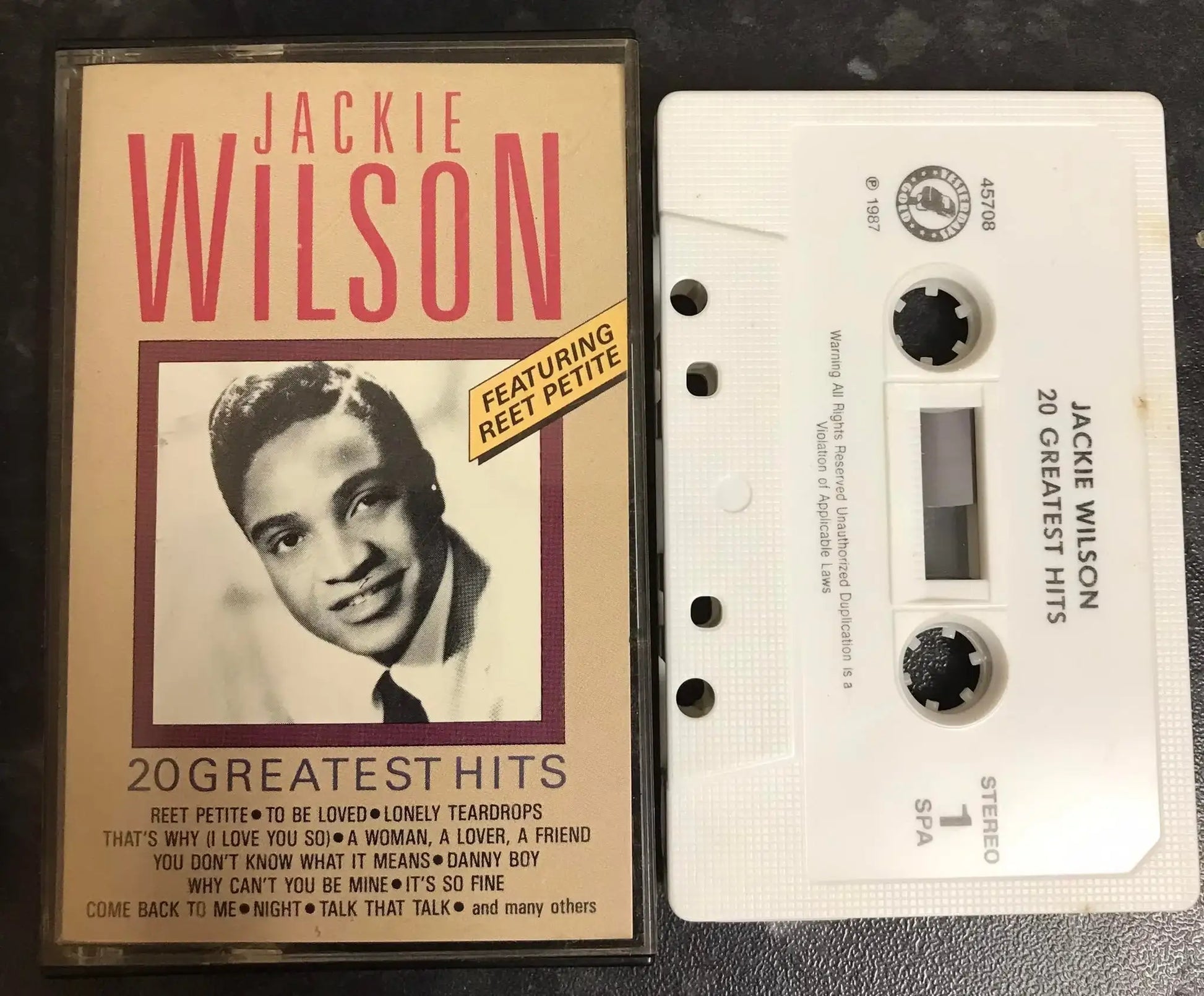 Jackie Wilson, 20 Greatest Hits Album, Yesterdays Gold, YDG-45708 Magretro