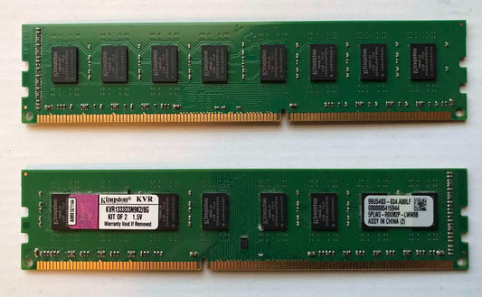 8GB Kingston (2x4GB) RAM Memory, 1333MHz, 10600U, DDR3, KVR1333D3N9K2/8G Magretro