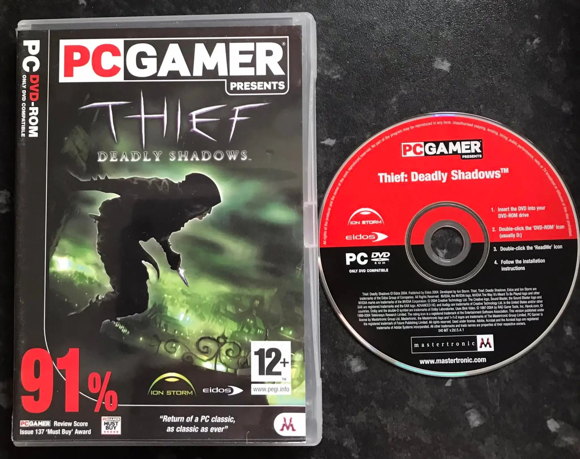 Thief, Deadly Shadows, DVD, UK, Pal, PC Game Magretro