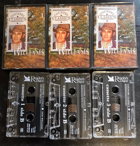Don Williams, Country Classics, 3 Tape Set, Readers Digest, rds 92571 Magretro