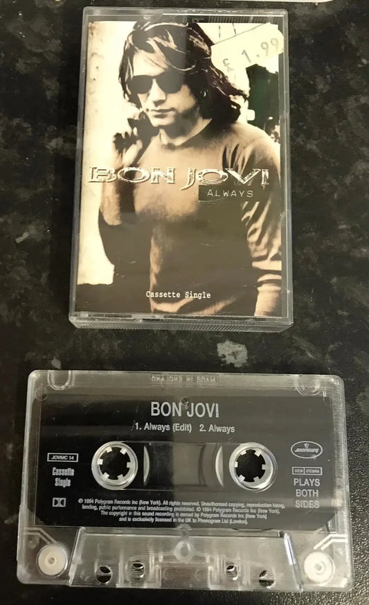 Bon Jovi, Always Single, MERCURY, JOVMC 14, Vintage Cassette Magretro