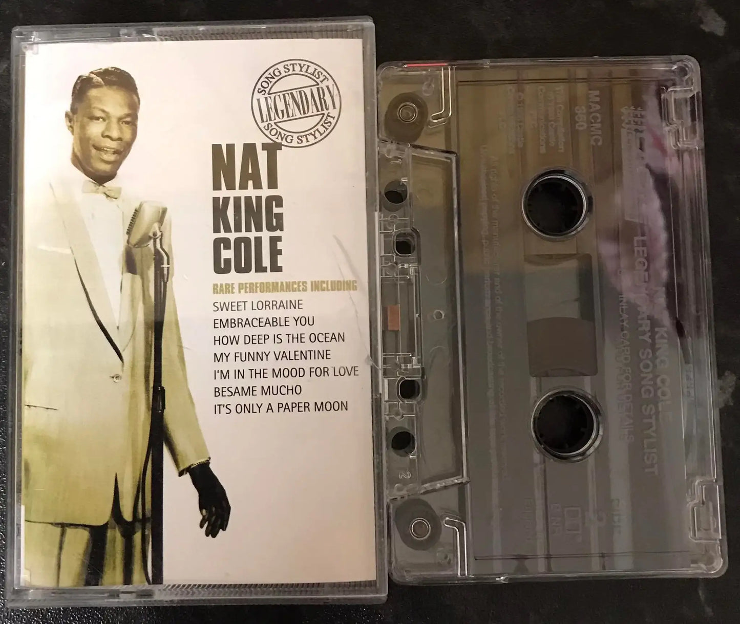 Nat King Cole, Legendary Song Stylist Album, mac mc 360, Castle,Vintage Cassette Magretro