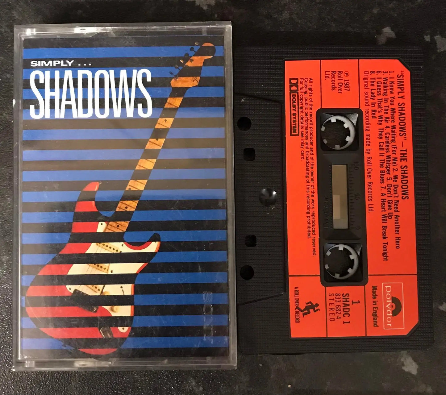 The Shadows, Simply Shadows Album, Polydor, SHADC 1, Vintage Cassette Magretro