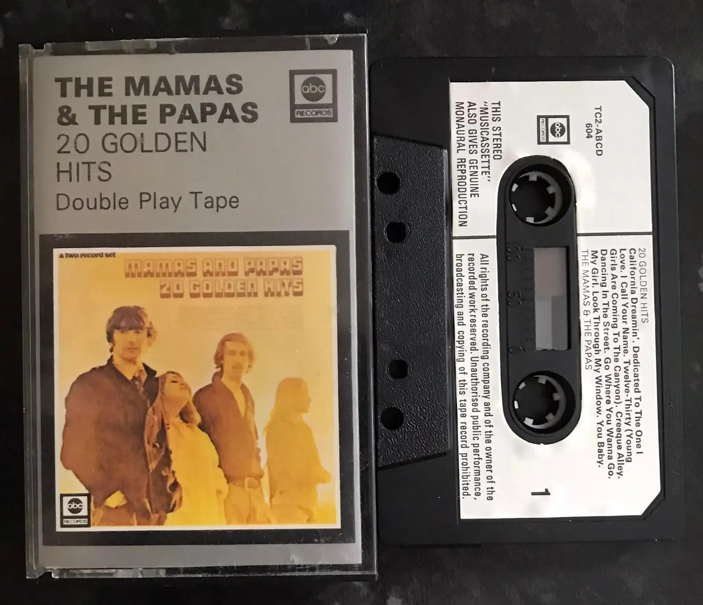 The Mamas & The Papas, 20 Golden Hits Album, ABC Records, TC2-ABCD 604 Magretro