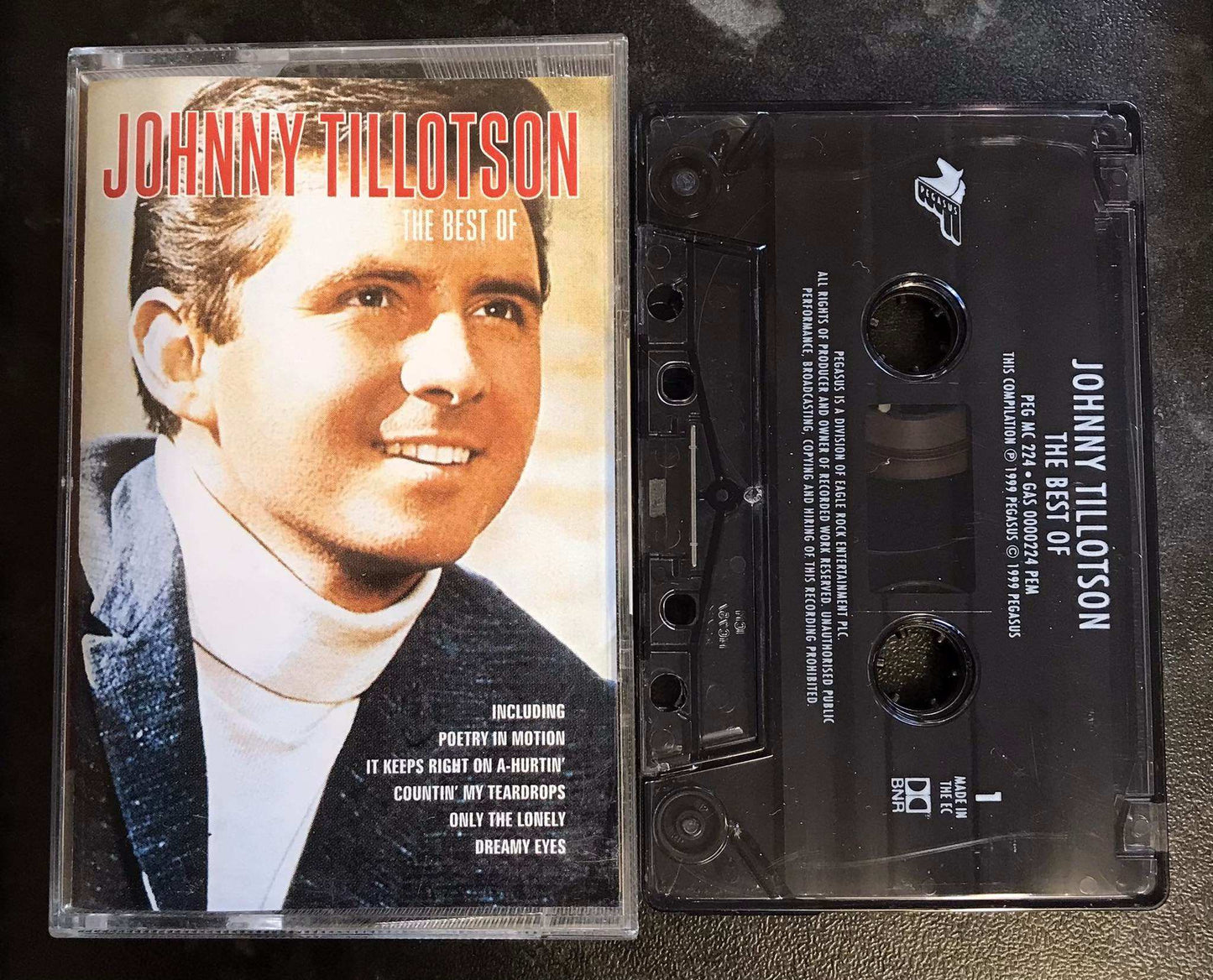 The Best Of Johnny Tillotson Album, RARE, Pegasus, PEG MC 224, Vintage Cassette Magretro