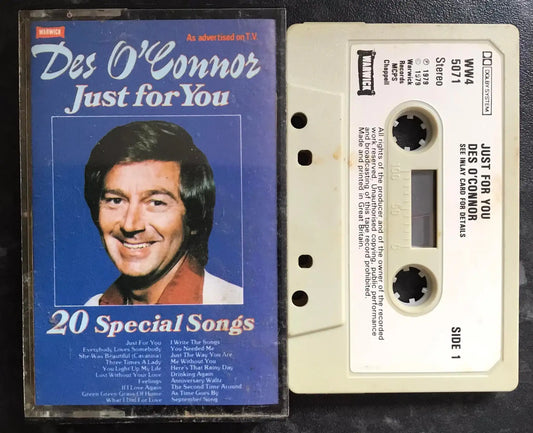 Des O'Connor, Just For You Album, Warwick, WW4 5071, Vintage Cassette Magretro