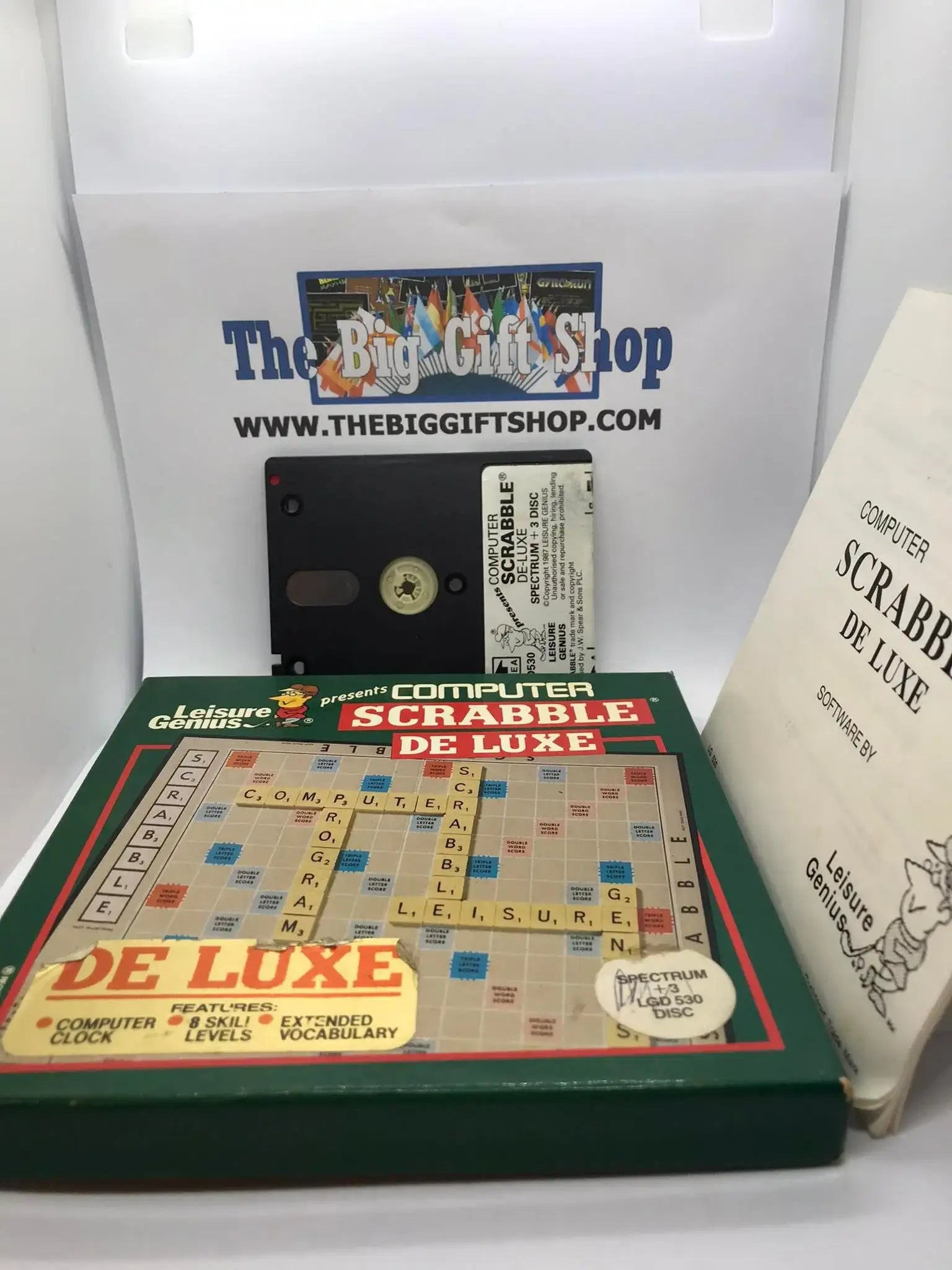 Scrabble De Luxe +3 Disc, ZX Spectrum, RARE, Released by Leisure Genius Magretro