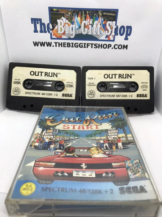 Out Run, ZX Spectrum by US Gold twin tape version, Working Outrun Magretro