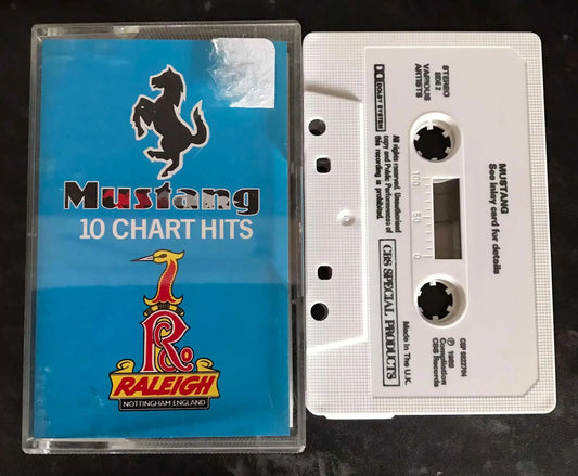 Mustang 10 Chart Hits, Raleigh, CBS, CSP 8822764, Vintage Cassette Magretro