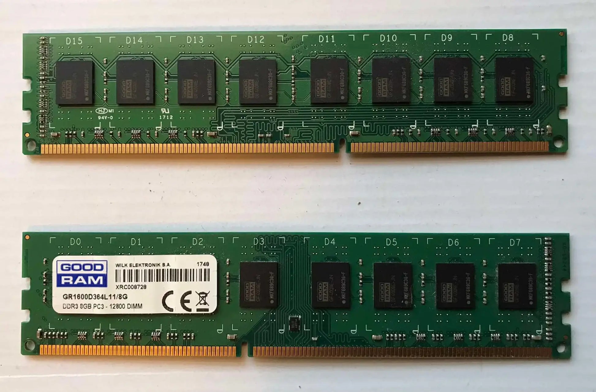 2 X GOODRAM 8GB DDR3 1600MHz PC3-12800 RAM, Desktop PC Memory, 240pin DIMM 16GB Magretro