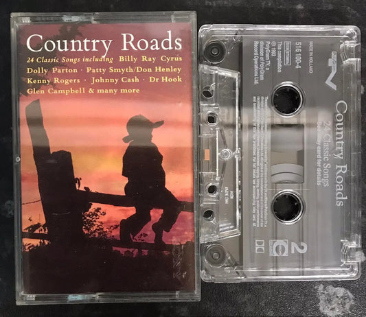 Country Roads Album, 24 Classic Songs, PolyGram TV, 516 100-4, Vintage Cassette Magretro