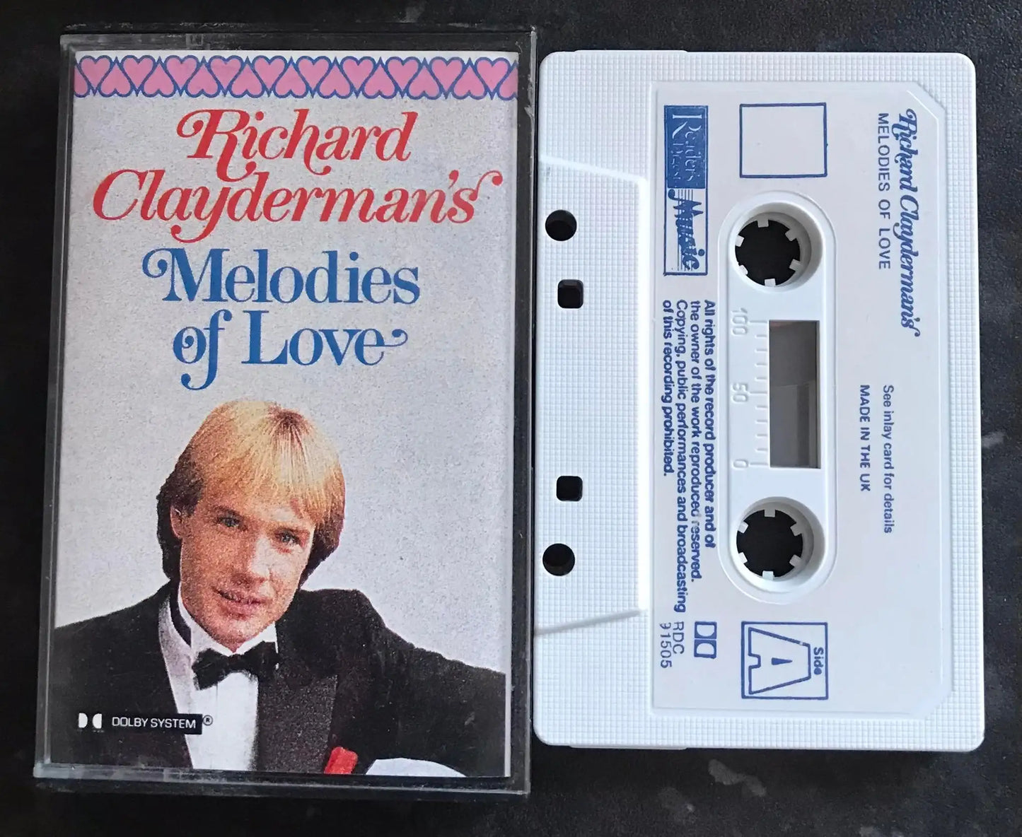 Richard Clayderman, Melodies Of Love Album, RDC 91505, Vintage Cassette Magretro