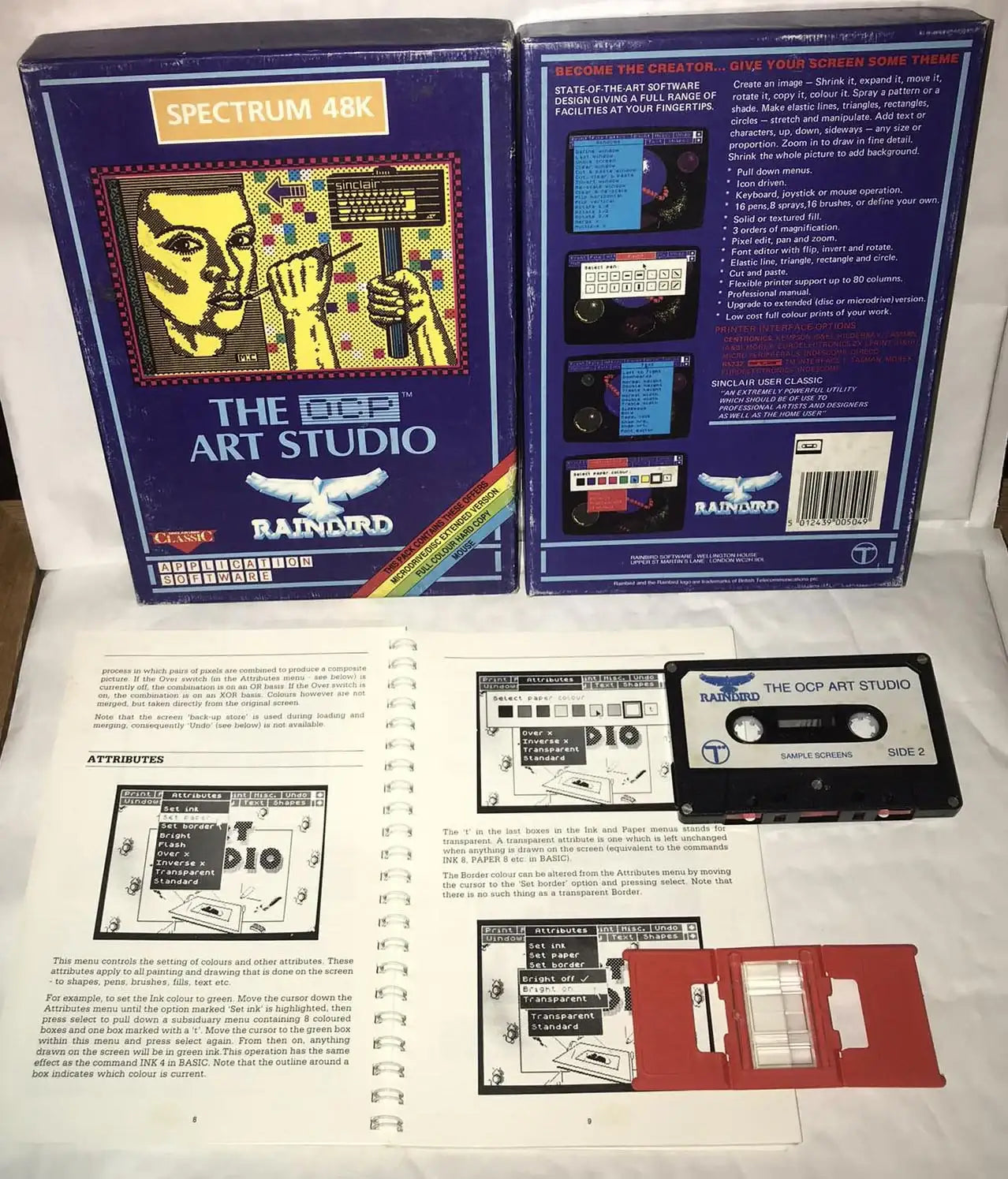 The OCP Art Studio, ZX Spectrum by Rainbird, Working Magretro