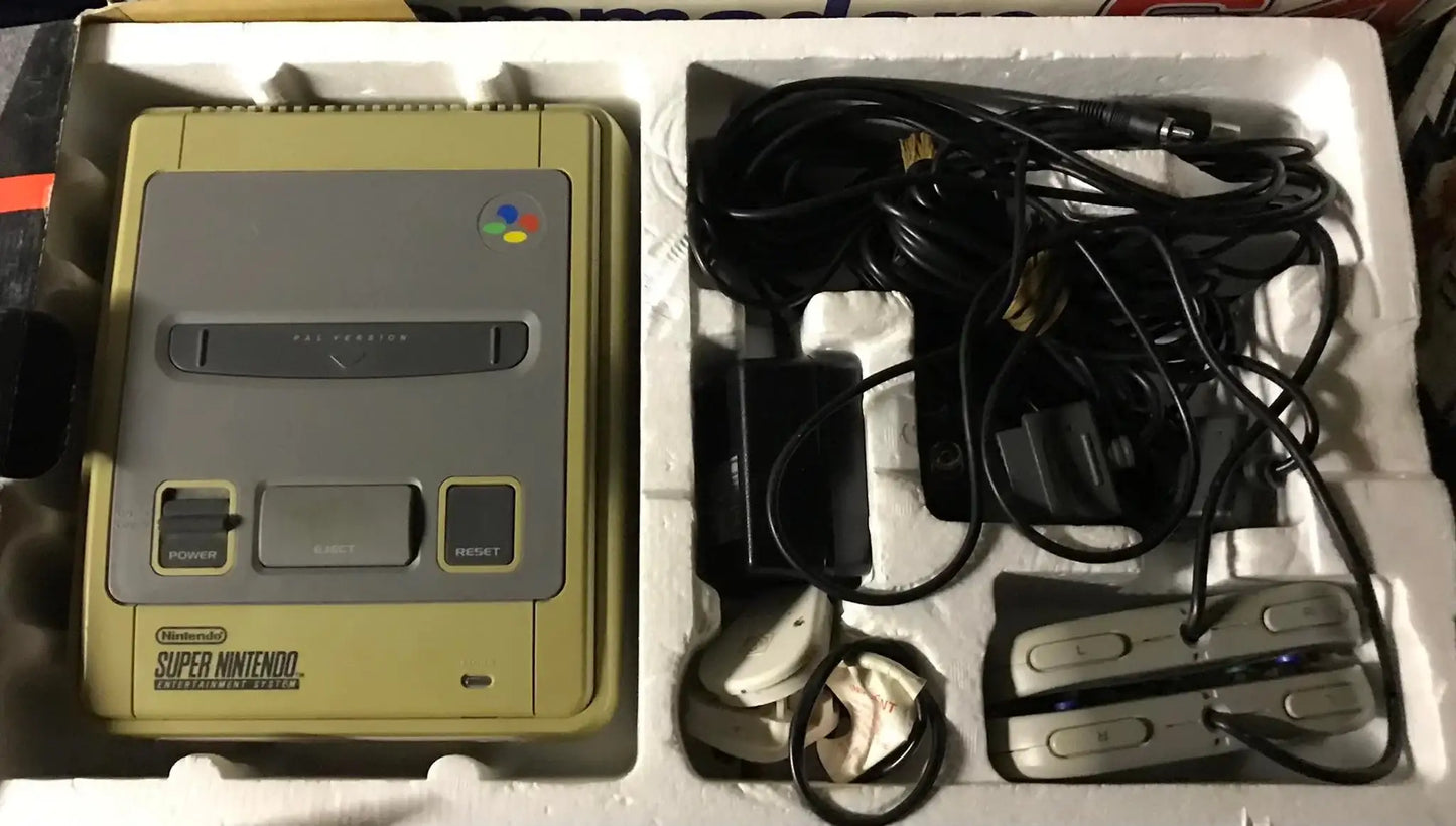 Vintage Super Nintendo SNES Console UK PAL Snes Boxed Magretro