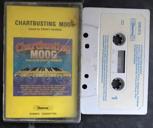 Chartbusting Moog Album, Denny Morris, Chevron, CHV 013, Vintage Cassette Magretro