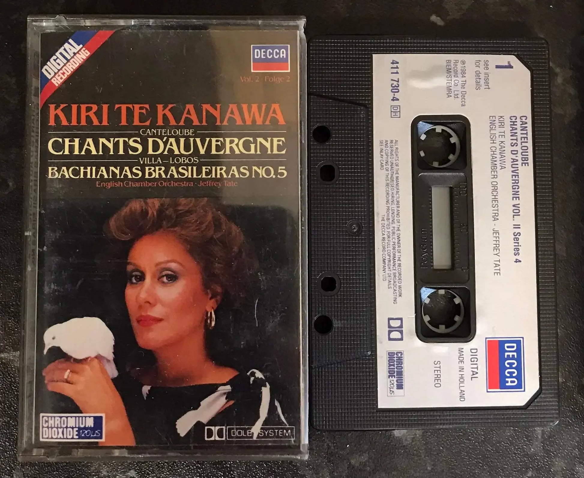 Kiri Te Kanawa, Canteloube, Chants.D'Auvergne, Villa Lobos, Decca, 411 730-4 Magretro