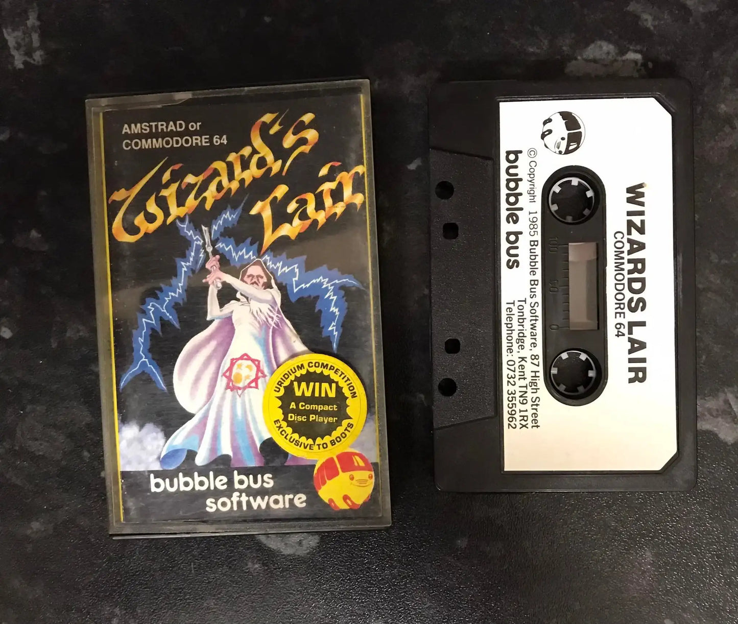 Wizard's Lair, C64 (WORKING) AND Amstrad CPC464 (UNTESTED), by Bubble bus Magretro