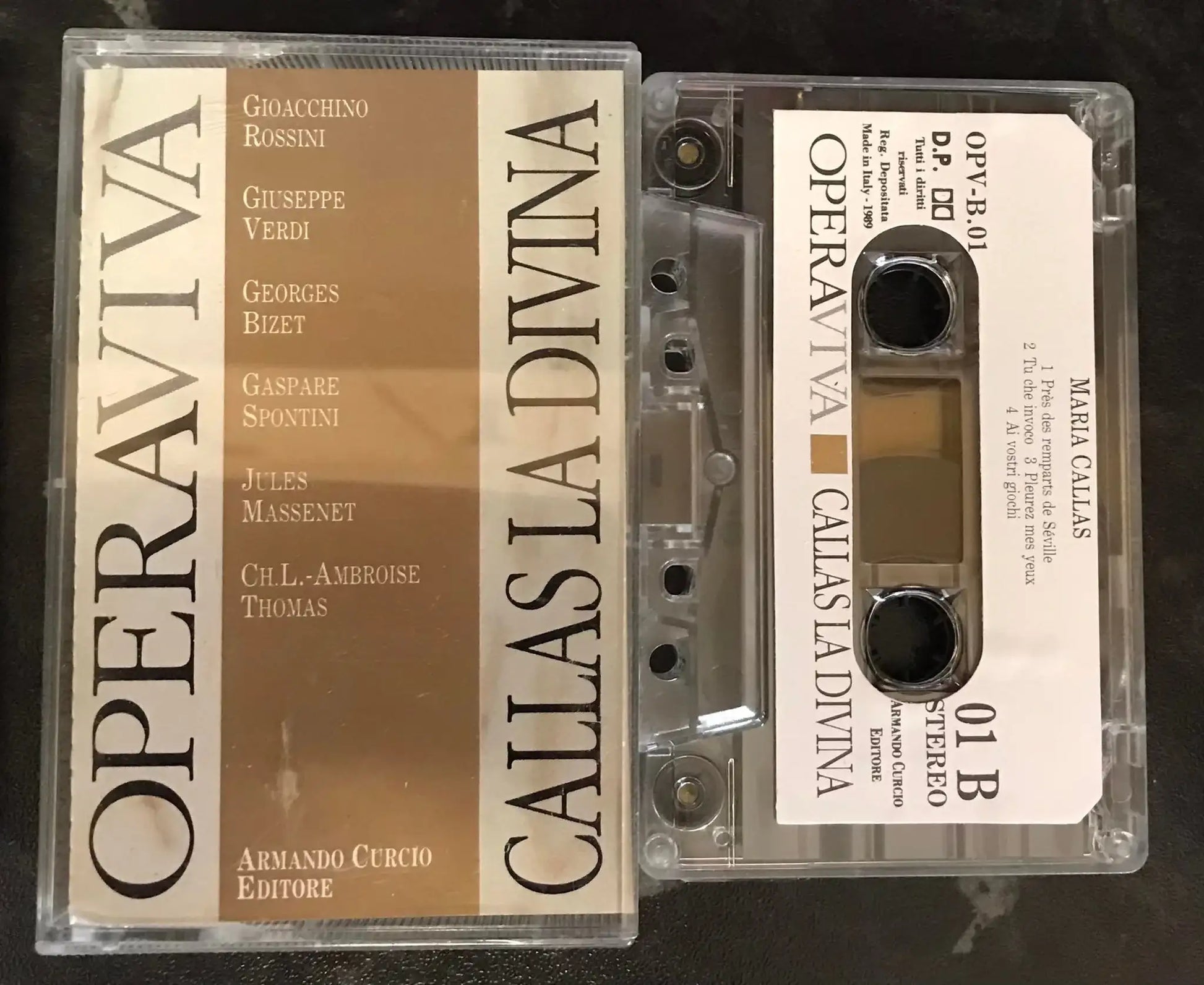 Operaviva, Maria Callas La Davina, opv-b.01, Vintage Cassette Magretro