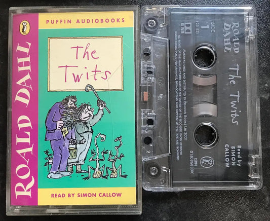 Roald Dahl, The Twits, Audiobook, Puffin, read by Simon Callow, Vintage Cassette Magretro