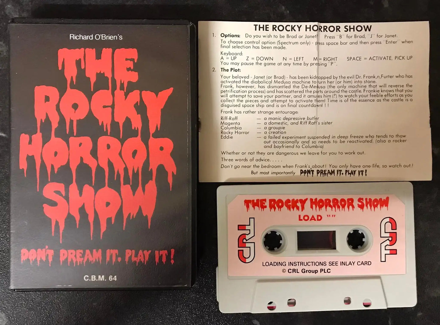 The Rocky Horror Show, C64 game by CRL Software, SUPER RARE, WORKING Magretro