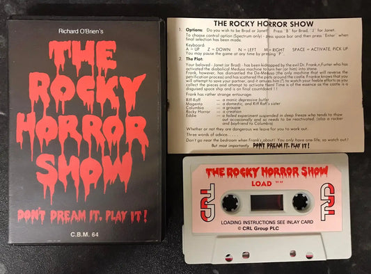 The Rocky Horror Show, C64 game by CRL Software, SUPER RARE, WORKING Magretro