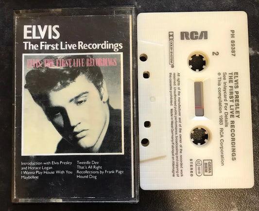 Elvis Presley, The First Live Recordings (RARE), ph 89387, RCA, Vintage Cassette Magretro