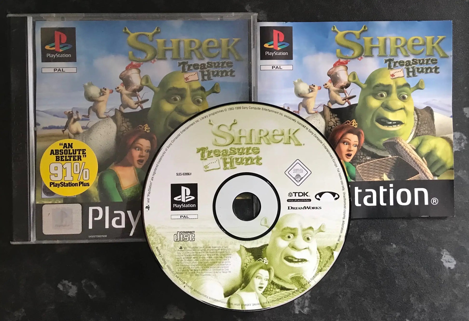 Shrek Treasure Hunt, PS1 Playstation One Game Boxed Magretro