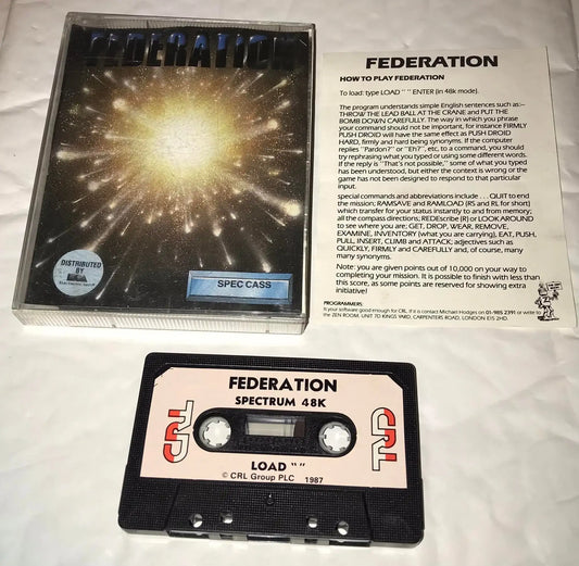 Federation, ZX Spectrum game by CRL, Working Magretro