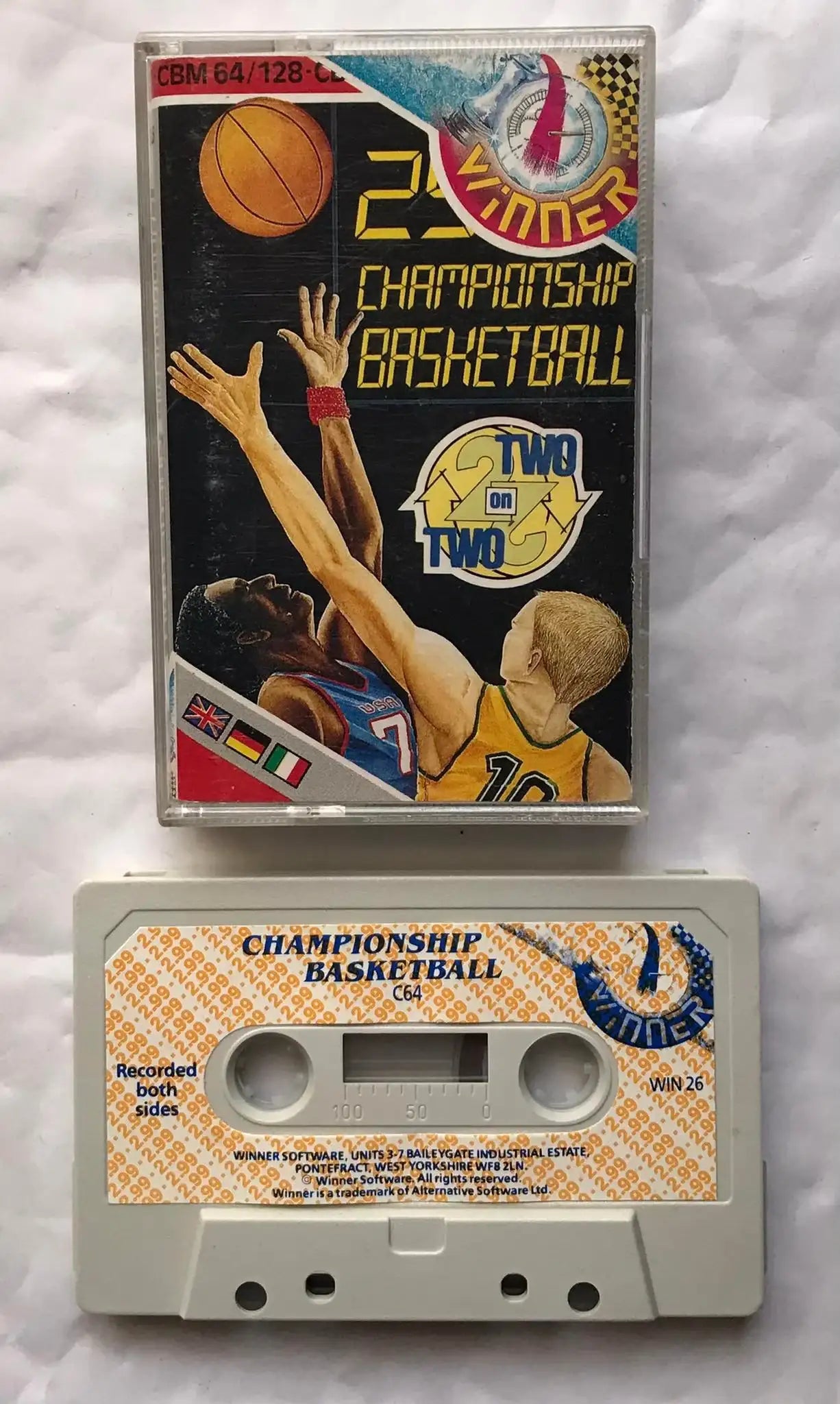 Championship Basketball, Commodore 64 game by Winners, WORKING Magretro