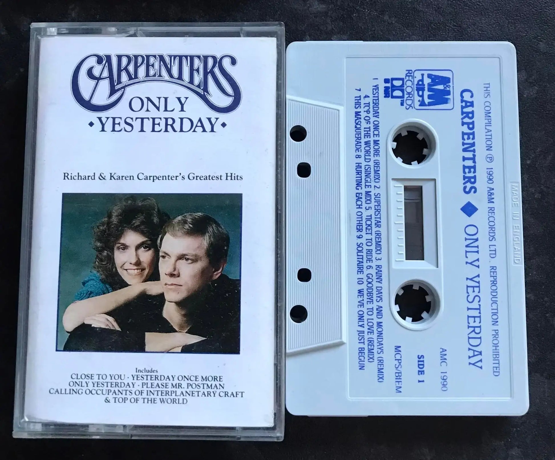 Carpenters, Only Yesterday Album, Richard and Karen Carpenter's Greatest,AMC1990 Magretro