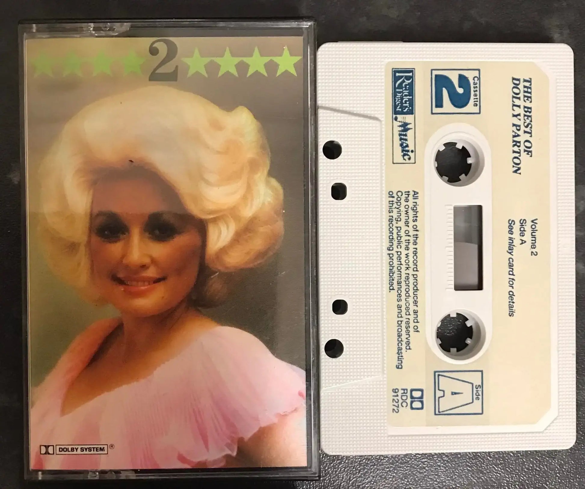 The Best Of Dolly Parton, Volume Two, RDC 91272, Vintage Cassette Magretro