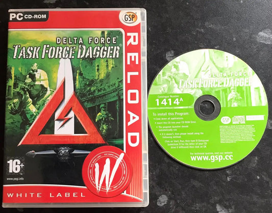 Delta Force, Task Force Dagger, Reload label, UK, Pal, PC Game Magretro