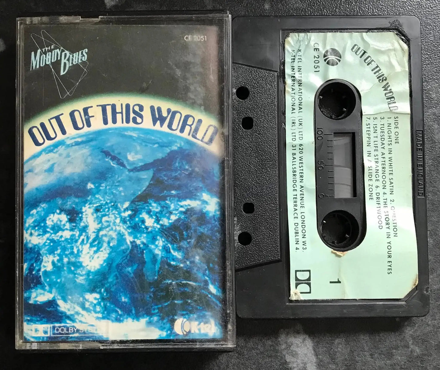 The Moody Blues, Out Of This World Album, CE 2051, K-Tel, Vintage Cassette Magretro