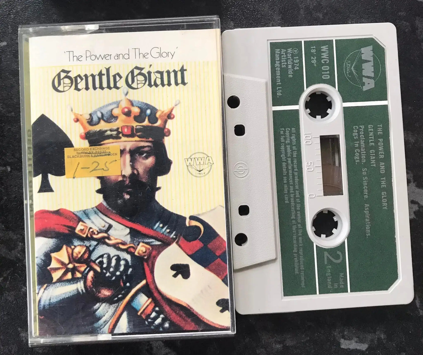 Gentle Giant, The Power and the Glory Album (RARE), WWC 010, Vintage Cassette Magretro