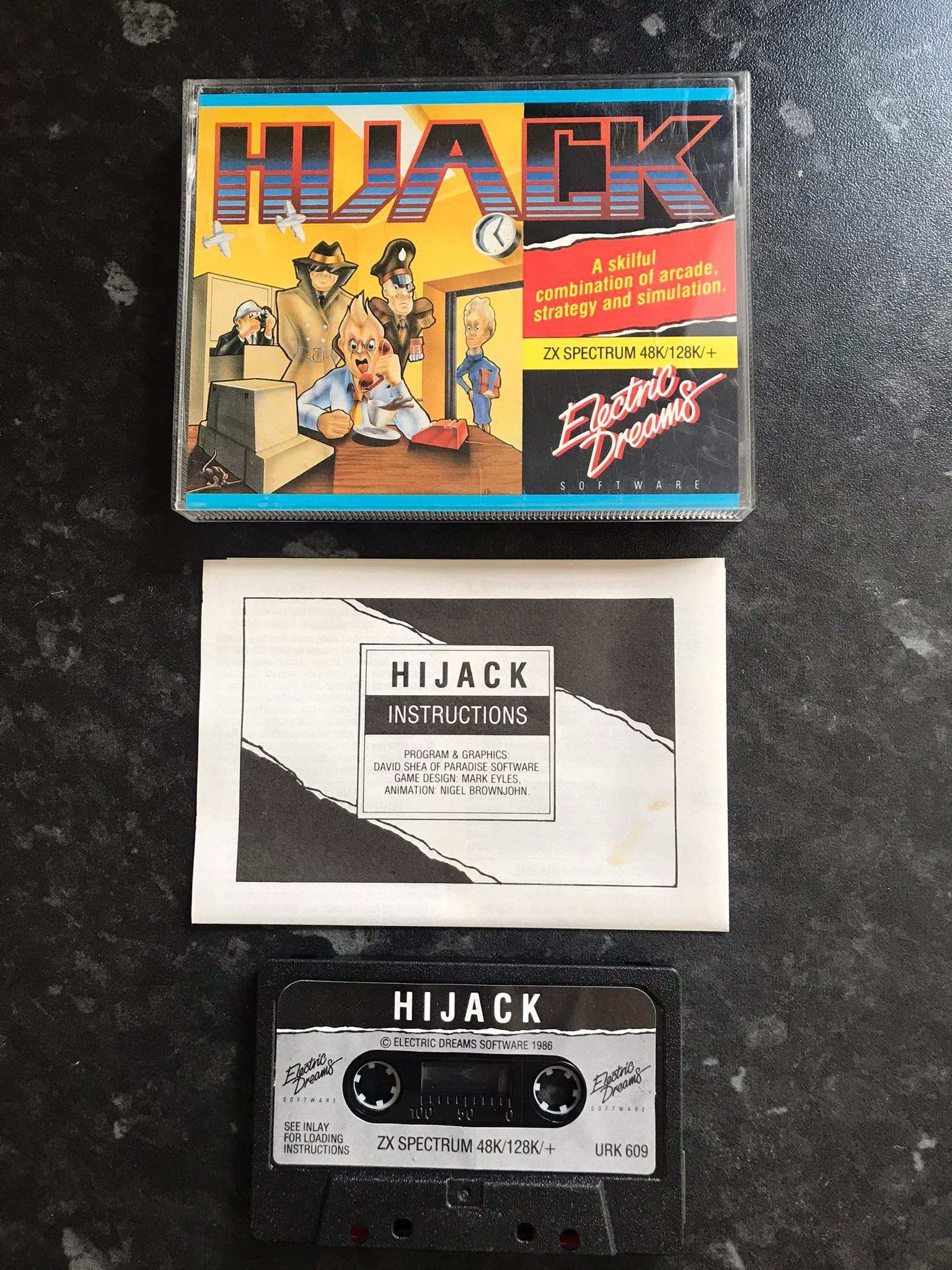 Hijack, ZX Spectrum by Electric Dreams, Working, RARE Magretro