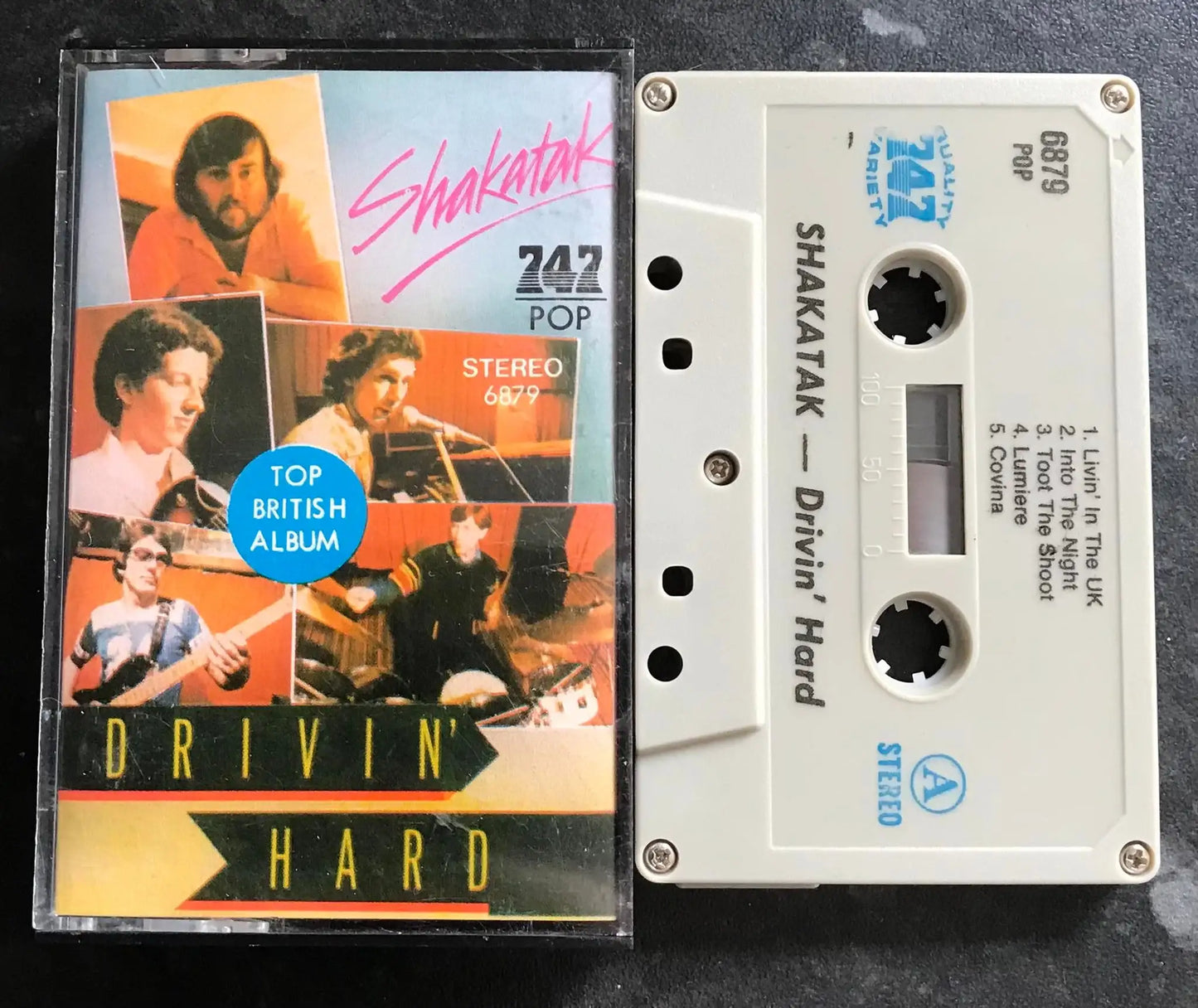Shakatak, Drivin' Hard Album, Bootleg 747 Label, 6879pop, Vintage Cassette Magretro