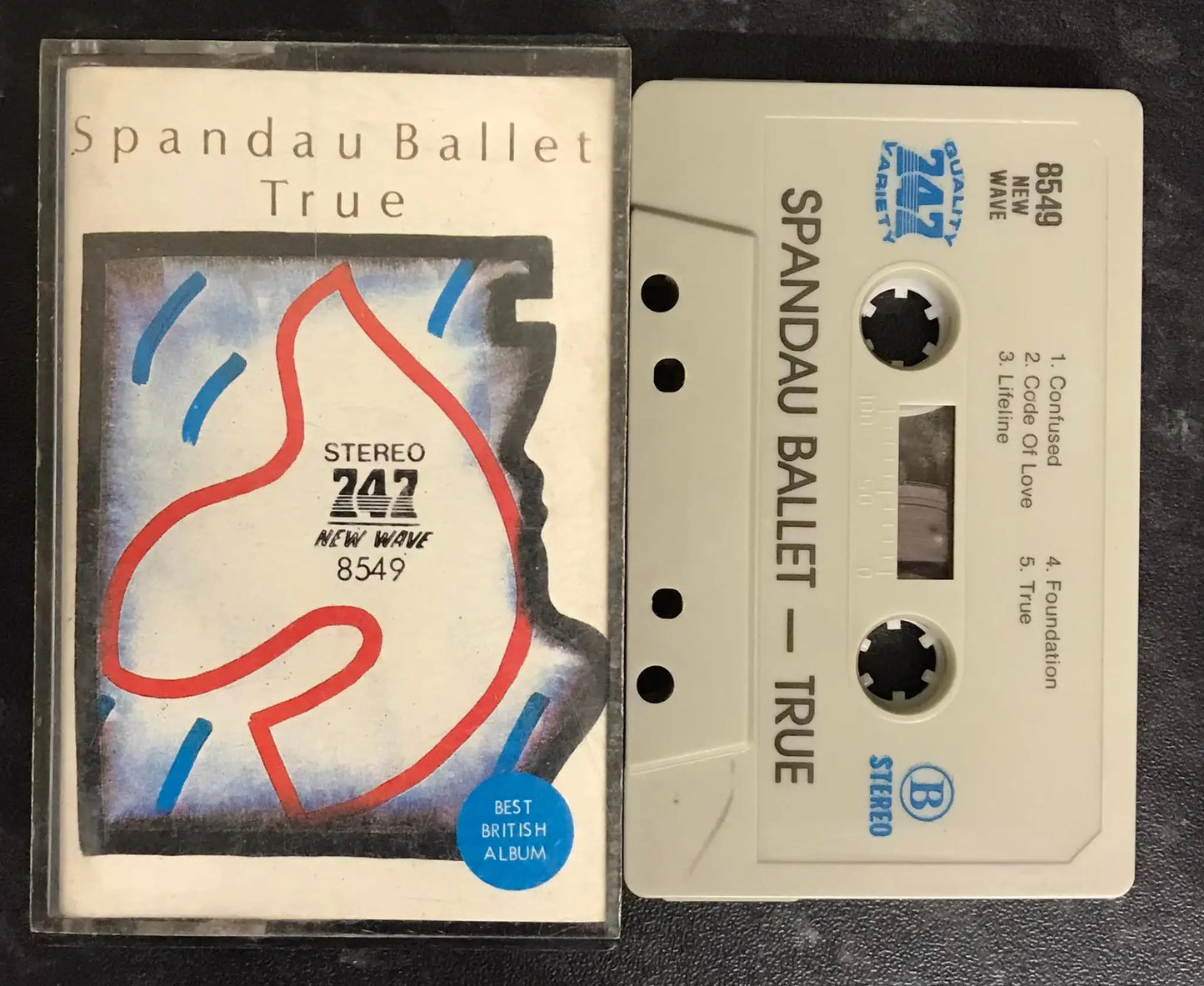 Spandau Ballet, True Album, Bootleg 747 label, 8549, Vintage Cassette Magretro