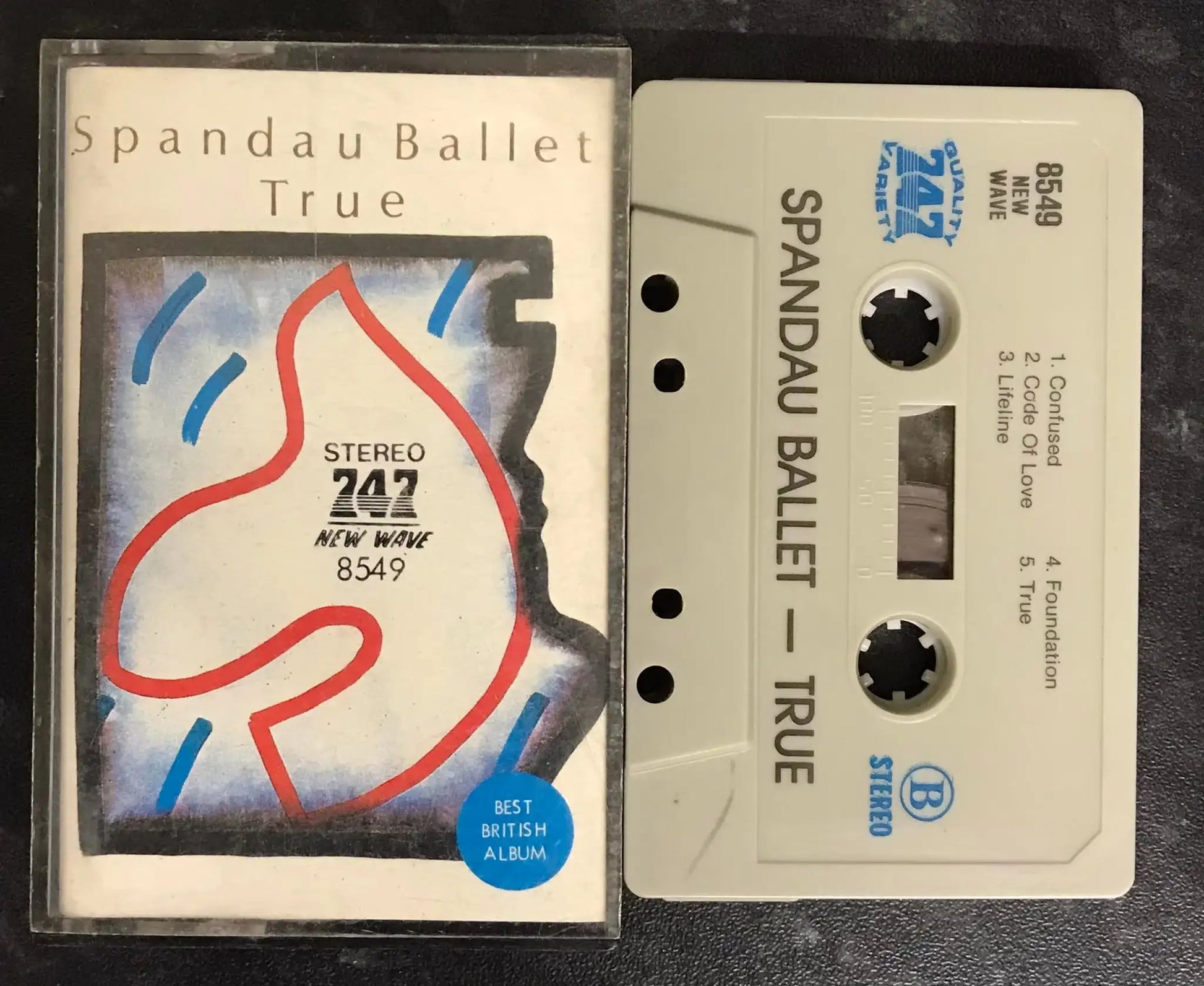 Spandau Ballet, True Album, Bootleg 747 label, 8549, Vintage Cassette Magretro