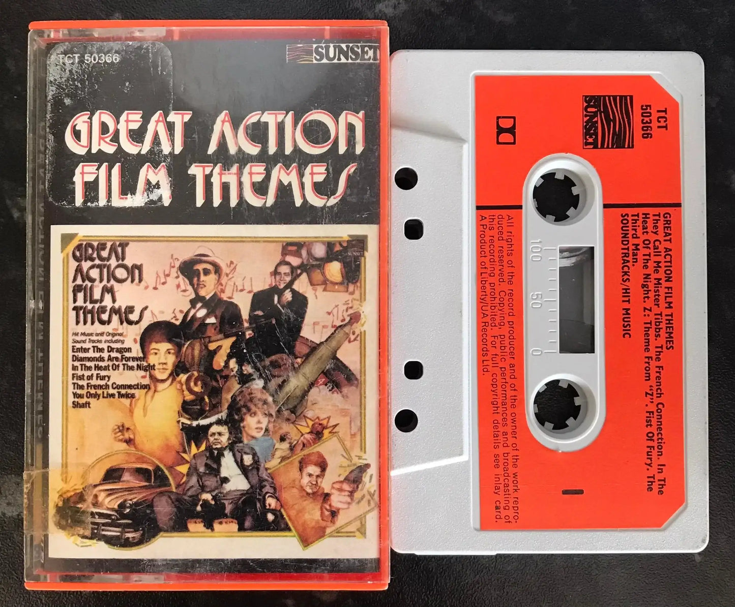 Great Action Film Themes Soundtracks Album, Sunset Records, tct 50366 Magretro