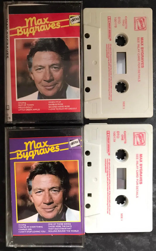 Max Bygraves, double cassette set, Ditto label, DTO 10017A, Vintage Cassette Magretro