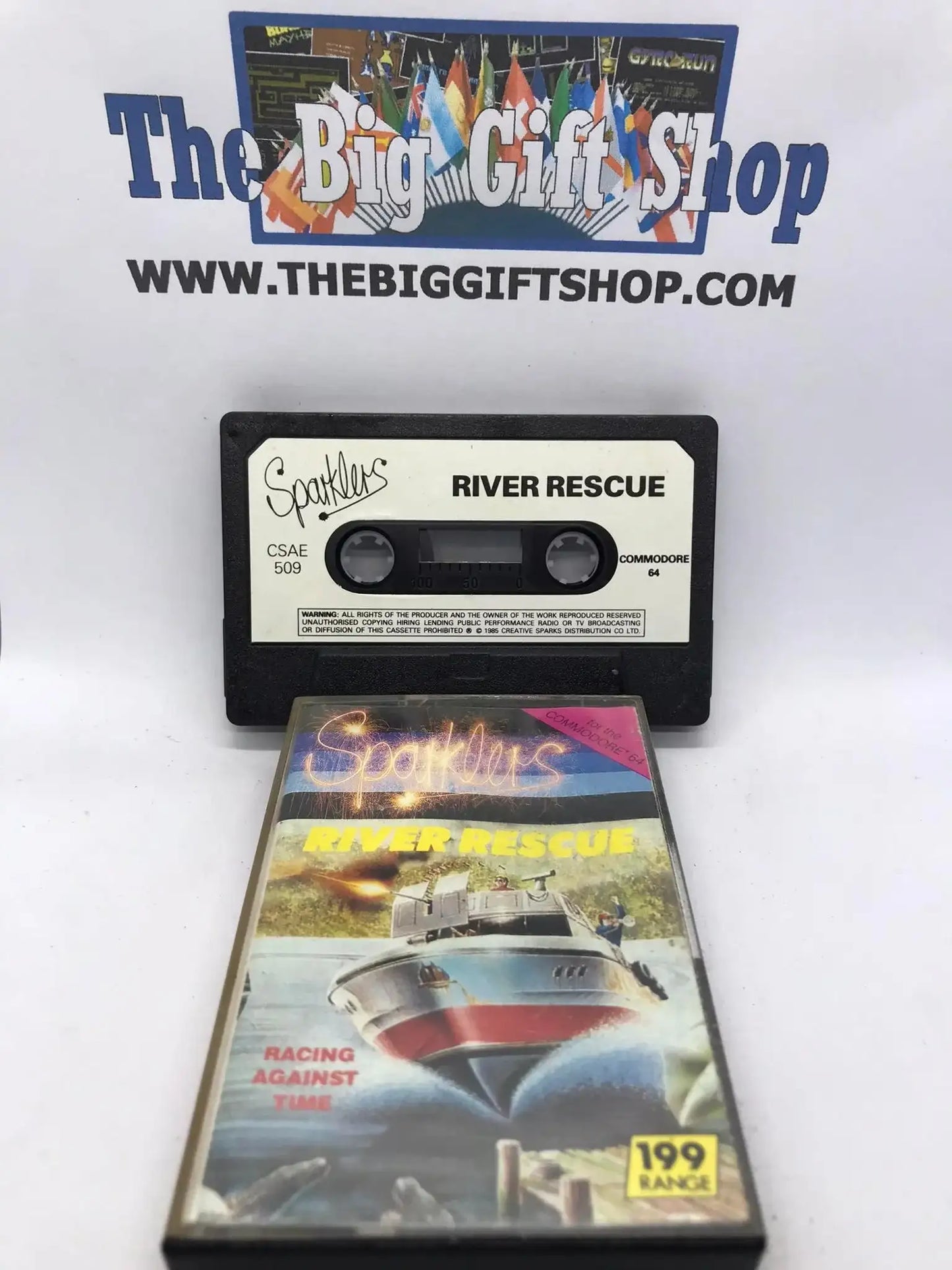 River Rescue (sparklers), C64 Game, Released by Sparklers, WORKING Magretro