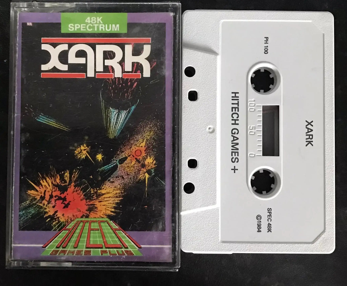 XARK, ZX Spectrum, Released by Hi tec Games Plus, WORKING, RARE Magretro