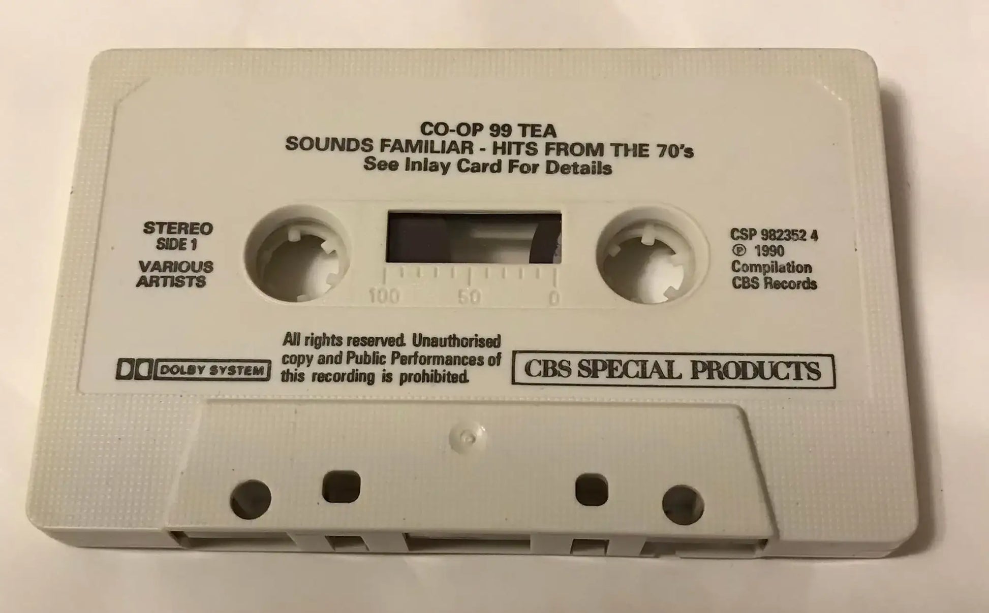 Co-op 99 Tea Album, Sounds Familiar Hits From The 70s, Vintage Cassette Magretro