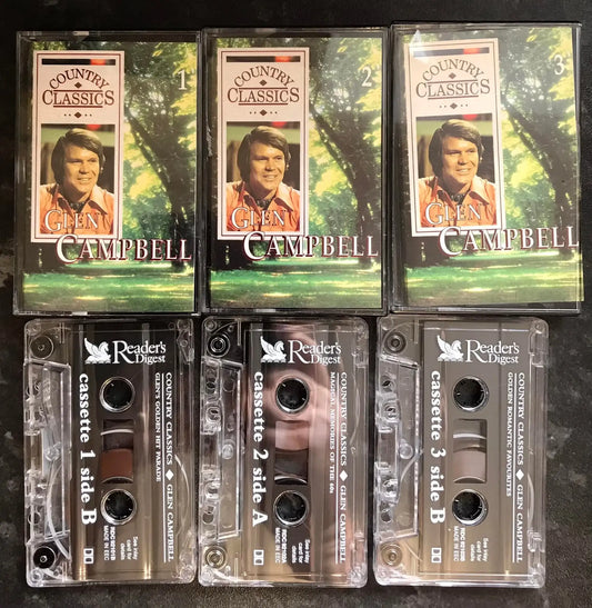 Glen Campbell, Country Classics, Reader's Digest, RDC 92101, Vintage Cassette Magretro