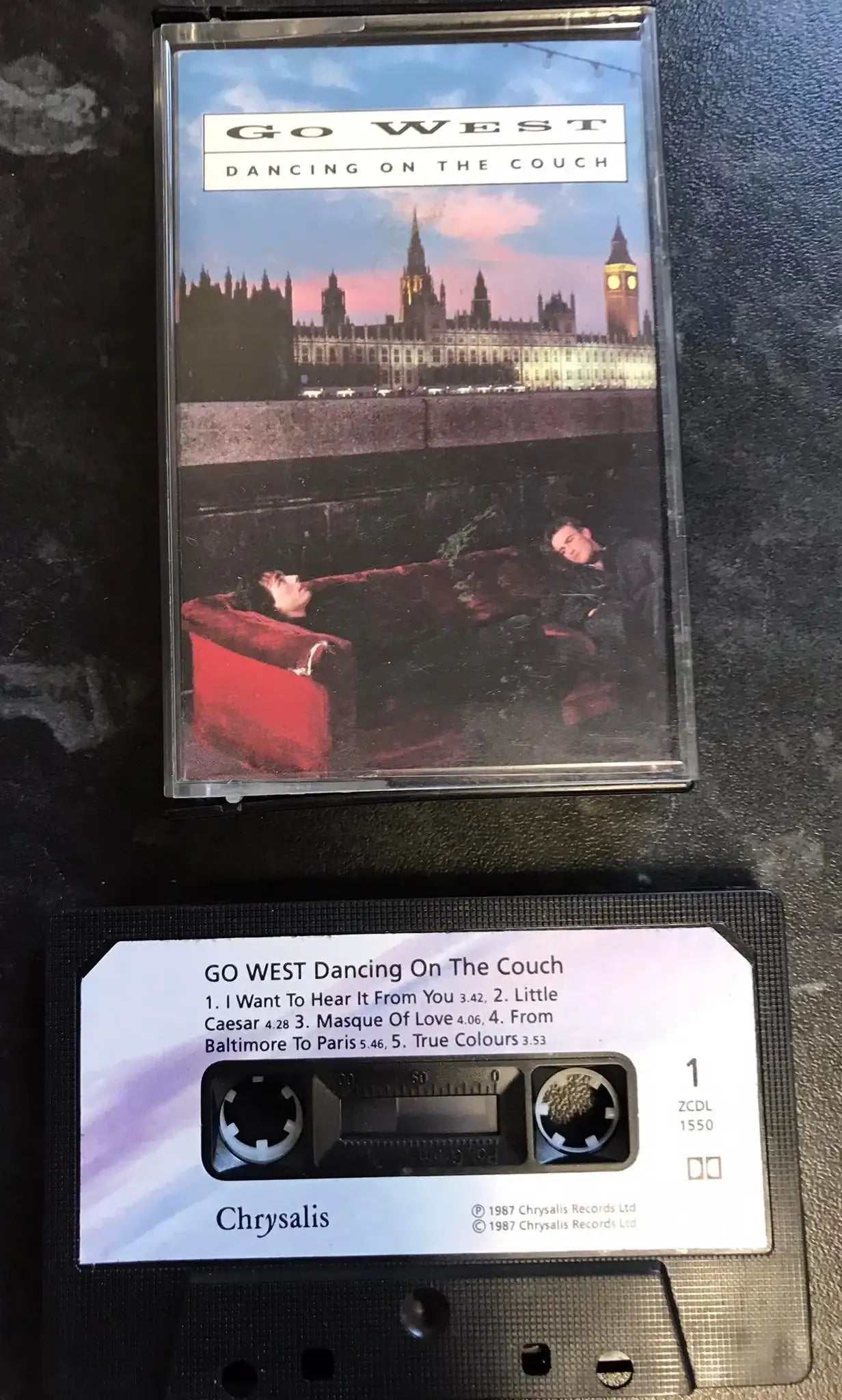 Go West, Dancing On The Couch Album, Chrysalis, ZCDL 1550, Vintage Cassette Magretro
