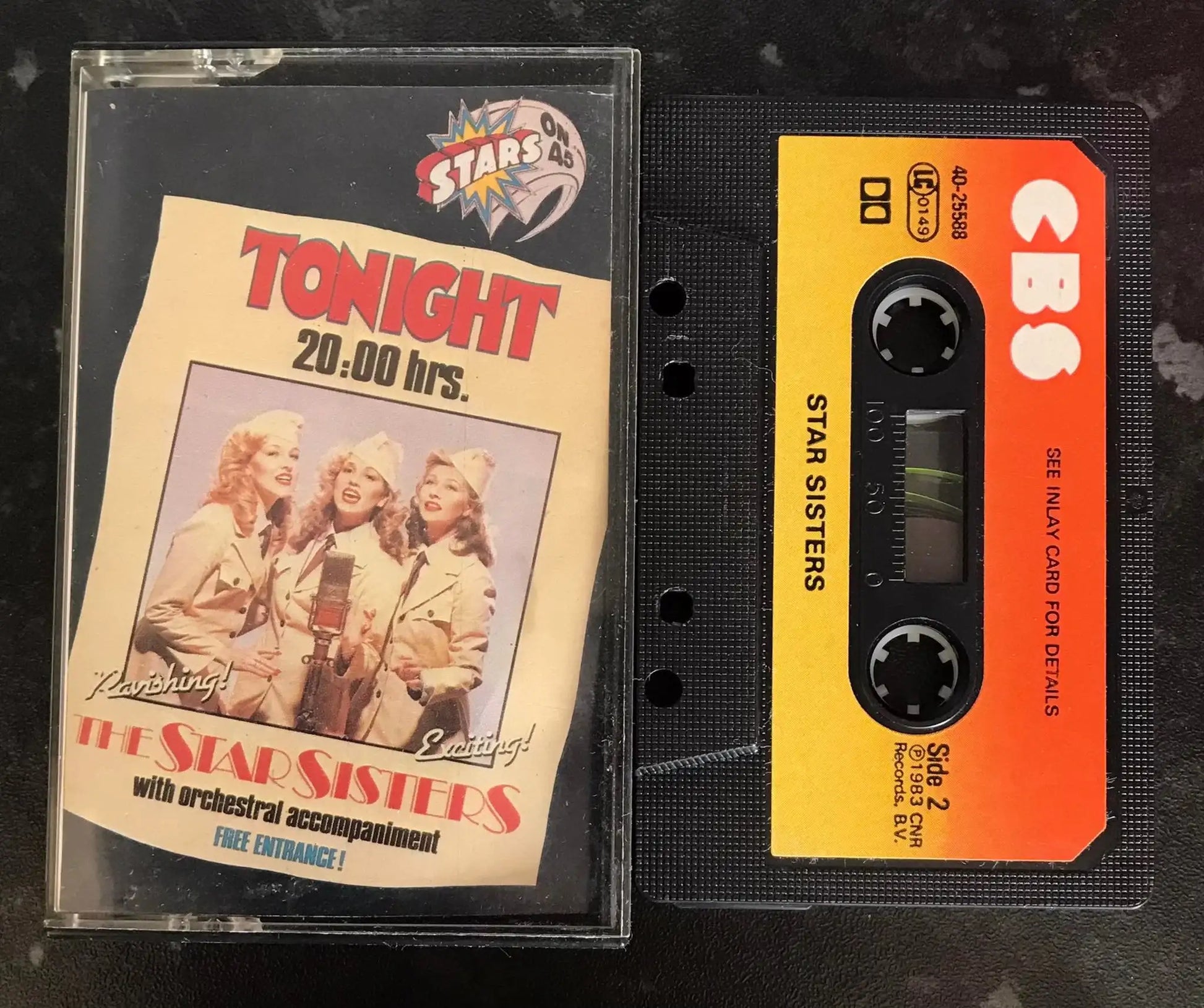 Stars on 45, The Star Sisters, Tonight 20.00 Hours, 40-25588, Vintage Cassette Magretro